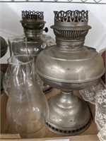 2 PC VINTAGE OIL LAMPS