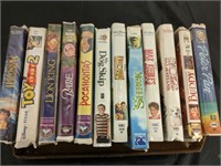 TRAY OF VHS TAPES, DISNEY, MISC