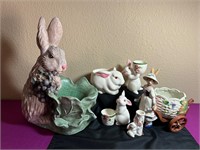 Ceramic Avon, Fitz & Floyd Bunnies, Spring Easter