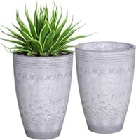 QCQHDU 2pk 12" Tall Planters for Indoor Plants