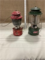 Vintage Green Coleman double mantle lantern,
