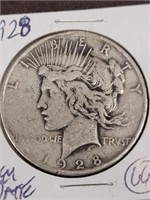 1928-S SILVER PEACE DOLLAR