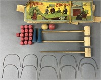 1920s Milton Bradley Table Croquet w/ Box
