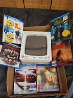 BLURAY DVD/CD PLAYER 6 BLURAY MOVIES