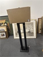 Black plastic floor lamp