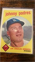 Johnny Podres Los Angeles Dodgers Pitcher Auto Iss