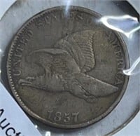 1857 Flying Eagle Cent VF