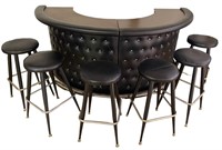 Mid Century Modern Style Bar and Stools