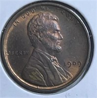 1909 VDB Lincoln Cent  MS RB