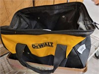 DEWALT BAG AND CONTENTS, TOOLS, CLAMPS, MISC