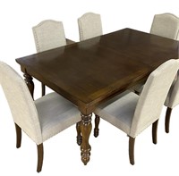 Modern Cherry / Mahogany Dining Table and Chairs