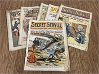 Lot of 6 Secret Service Magazine