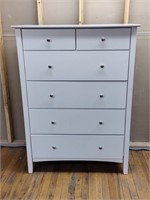 Six Drawer Modern White Chest Of Drawers