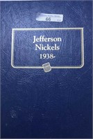Whitman Jefferson Nickel Album with (93) COINS