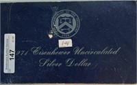 1971 Silver Eisenhower in Blue Envelope