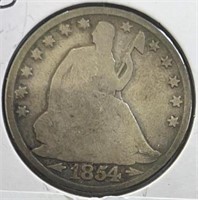 1854O Seated Half Dollar