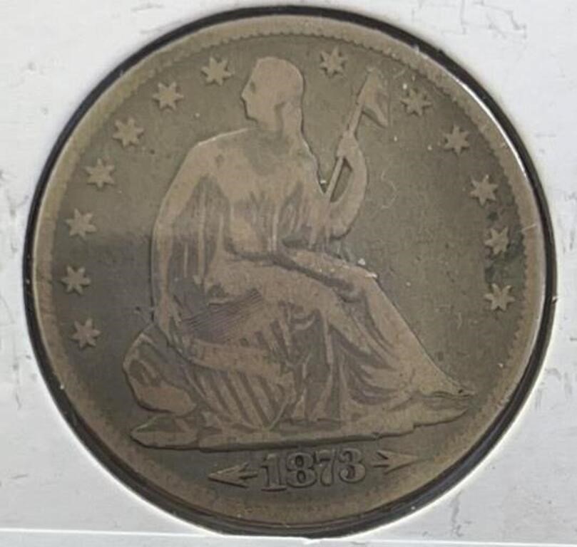 1873 Seated Half Dollar