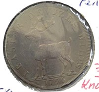 1796 Stag Conder 1/2 Penny Token Wiltshire Devzies