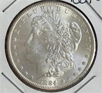 1884CC  Morgan Silver Dollar