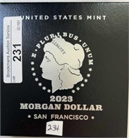 2023S Silver Proof Morgan Dollar OMP COA