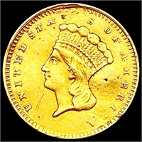 1862 Rare Gold Dollar NEARLY UNCIRCULATED