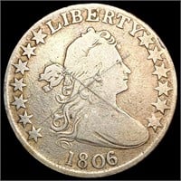 1806/5 O-103 Lg Stars Draped Bust Half Dollar