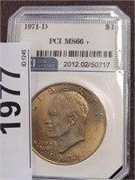 GRADED 1971-D IKE DOLLAR