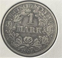 1906 German 1 Mark Silver
