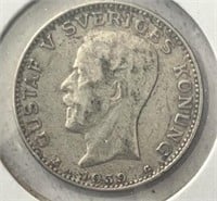 1939 Sweden 1 Krona Silver