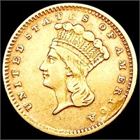 1873 Rare Gold Dollar NEARLY UNCIRCULATED