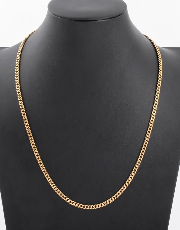 14K Yellow Gold Pocket Watch Chain