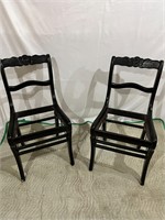 Rose Back Folding Chairs-Pair