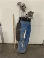 Wilson bag and clubs