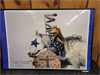 STAR SIGNED INDIAN PRINT FOR WOLF CREEK GALLERY