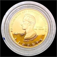1996 Smithsonian .25oz Gold Commem $5 GEM PROOF