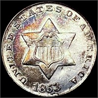 1853 Silver Three Cent UNCIRCULATED