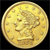 1851-O $2.50 Gold Quarter Eagle NICELY CIRCULATED