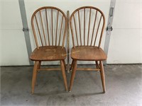 Set of Dinaire wood chairs from Buffalo NY.  H