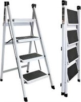 4 Step Ladder Folding Step Stool with Wide