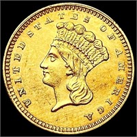 1862 Rare Gold Dollar CHOICE BU