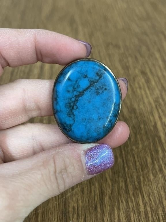 Turquoise Stone in a Silver Mount