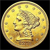 1873 $2.50 Gold Quarter Eagle UNCIRCULATED