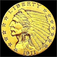 1911 $2.50 Gold Quarter Eagle CLOSELY