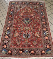 Vintage KIRMAN Oriental Area Rug 52" x 81"