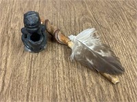 Vintage Irquoise Stone Pipe