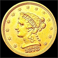 1878-S $2.50 Gold Quarter Eagle CHOICE AU