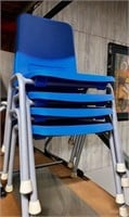4 Preschool Blue Chairs  Like new
