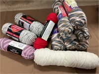 11 yarn skeins, 6 from one color lot