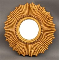 Neoclassical Revival Giltwood Starburst Mirror