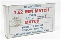 (20rds) 7.62mm Match 173gr Ammo